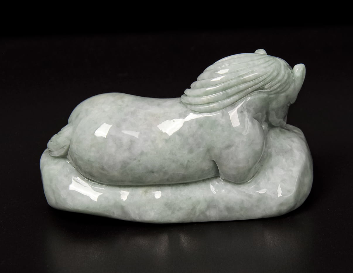 Jadeite Lying Horse Tea Pet 2.4" | SC0148