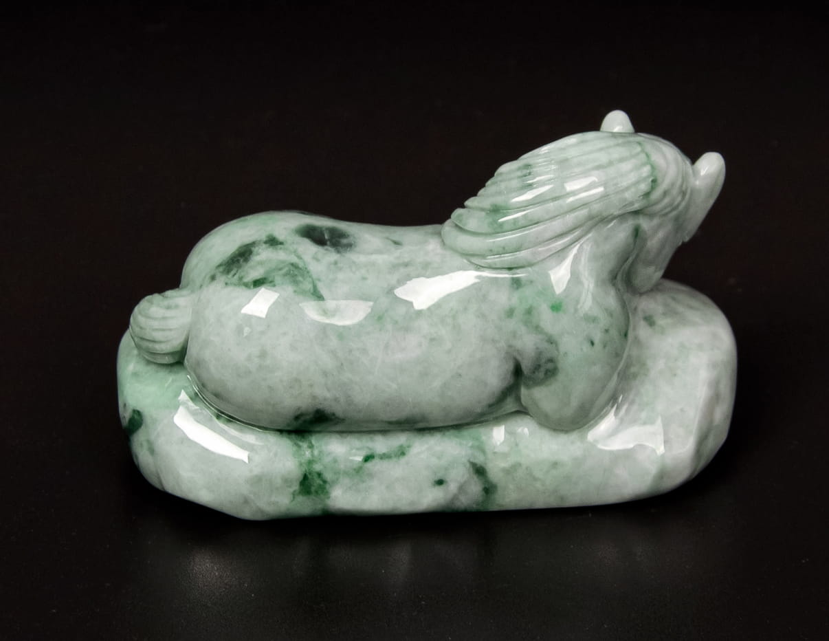 Jadeite Lying Horse Tea Pet 2.4" | SC0149