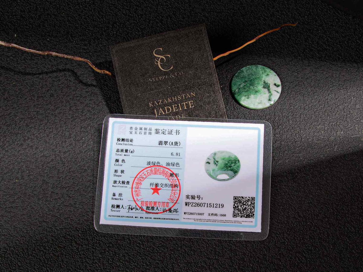 Jadeite Jade Sample Disk | SC0259