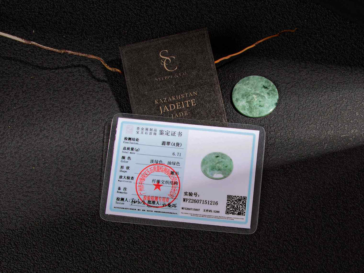 Jadeite Jade Sample Disk | SC0264