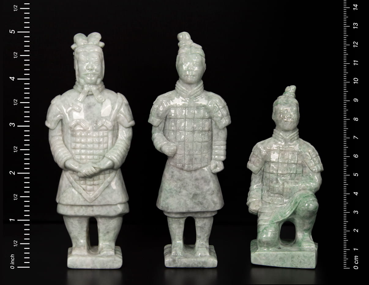 Jadeite Terracotta Soldier Set x 3 | SC0131