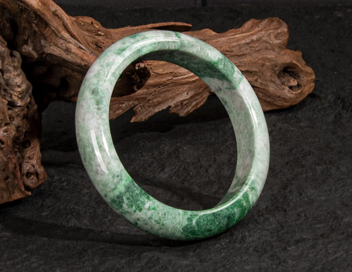 Jadeite Jade Bangle 60mm | SC0087