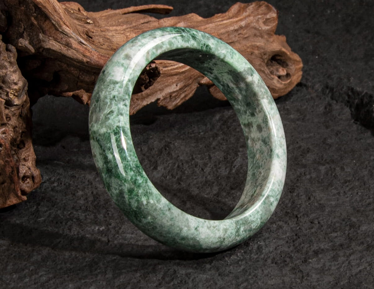 Jadeite Jade Bangle 60mm | SC0098