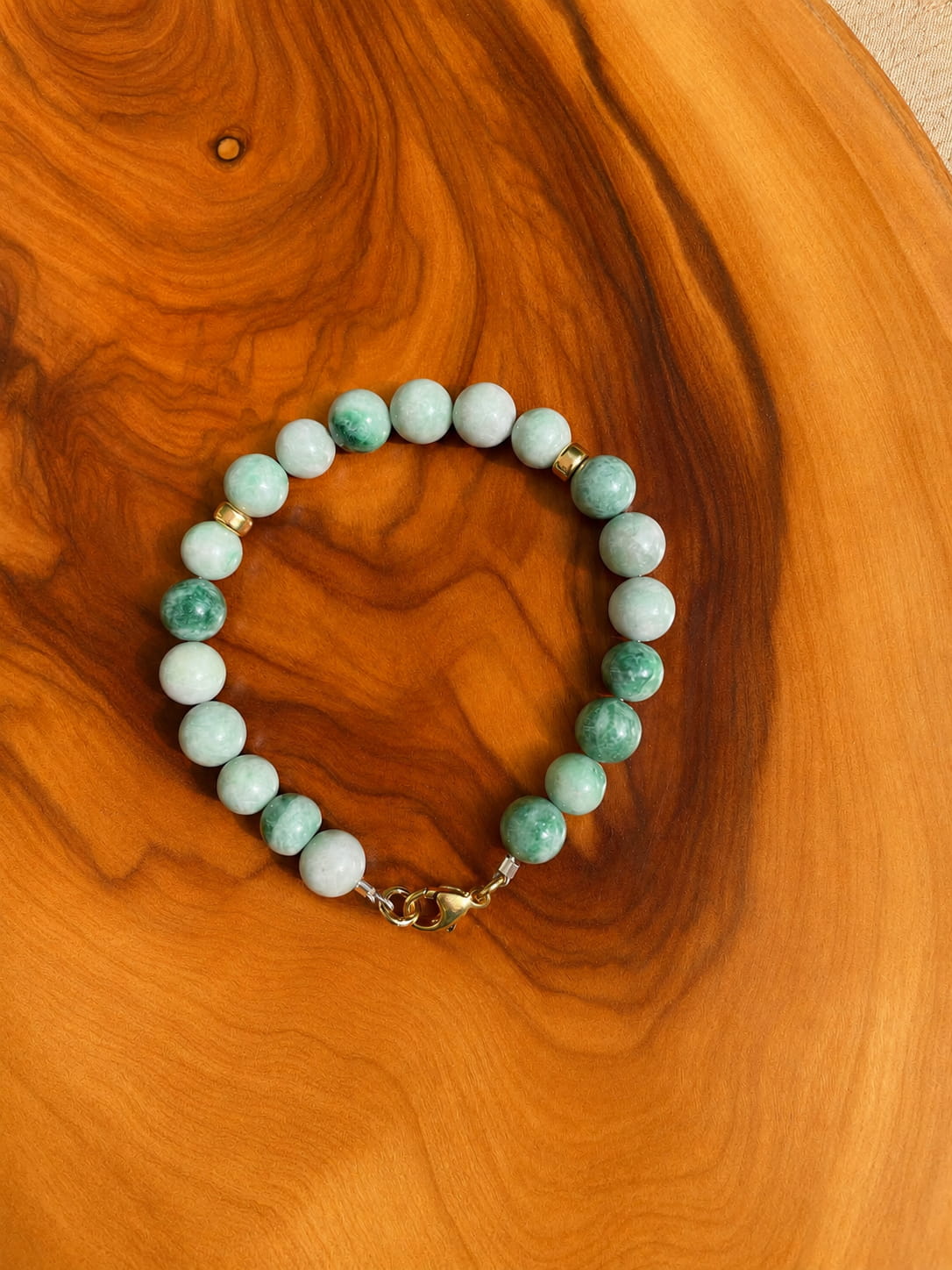 Jadeite Beaded Bracelet 7 Inch | SC0135