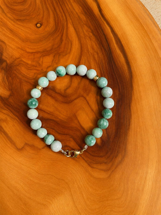 Jadeite Beaded Bracelet 7 Inch | SC0135