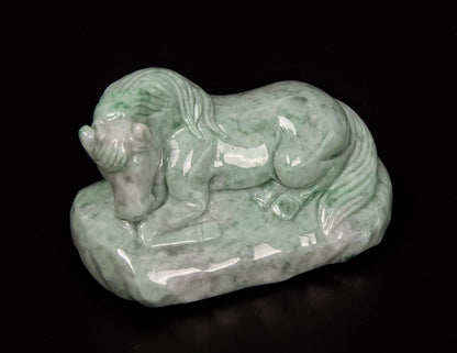 Jadeite Lying Horse Tea Pet 2.4" | SC0145