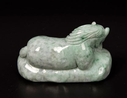 Jadeite Lying Horse Tea Pet 2.4" | SC0145