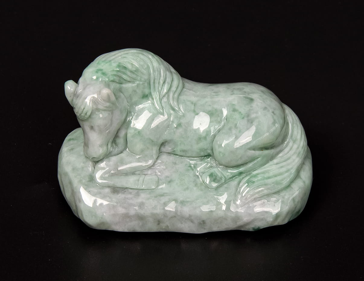 Jadeite Lying Horse Tea Pet 2.4" | SC0145
