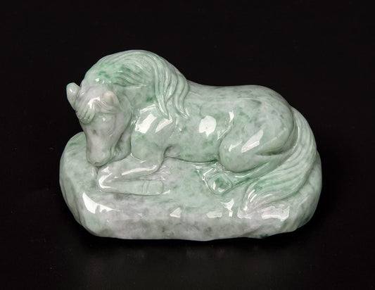 Jadeite Lying Horse Tea Pet 2.4" | SC0145