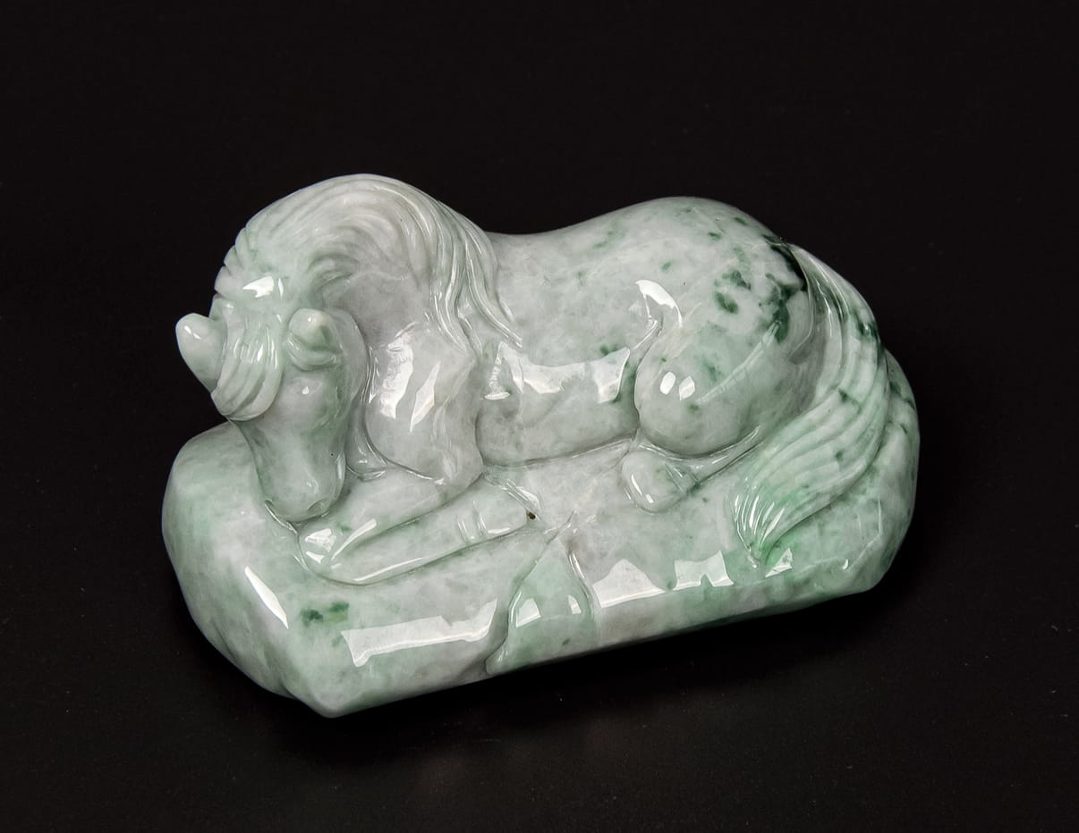 Jadeite Lying Horse Tea Pet 2.4" | SC0146