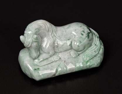 Jadeite Lying Horse Tea Pet 2.4" | SC0146