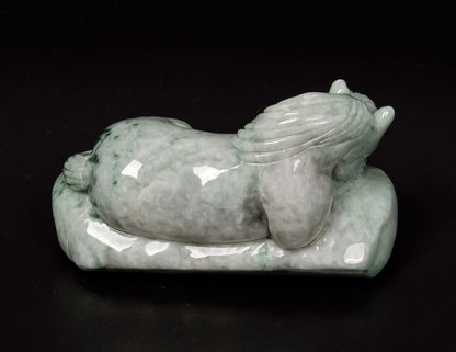 Jadeite Lying Horse Tea Pet 2.4" | SC0146