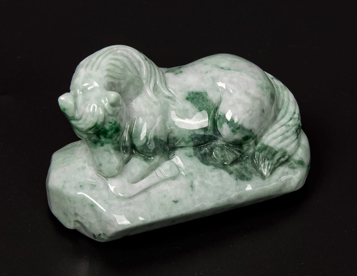Jadeite Lying Horse Tea Pet 2.4" | SC0147