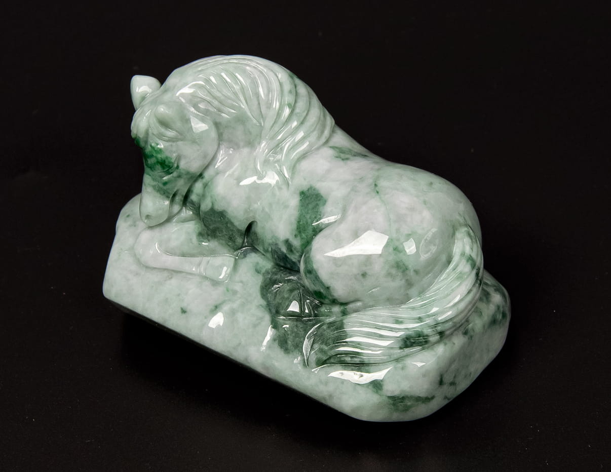 Jadeite Lying Horse Tea Pet 2.4" | SC0147