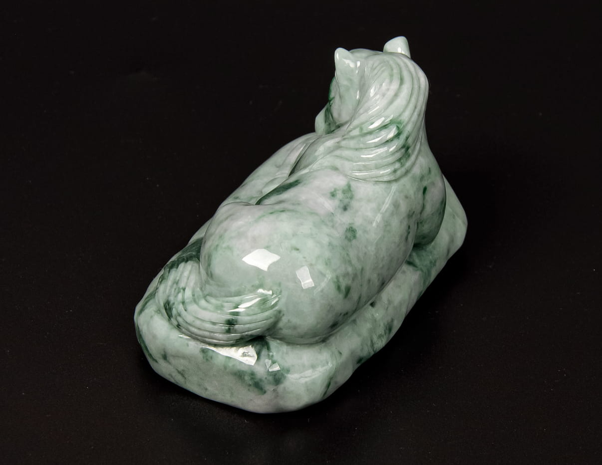 Jadeite Lying Horse Tea Pet 2.4" | SC0147