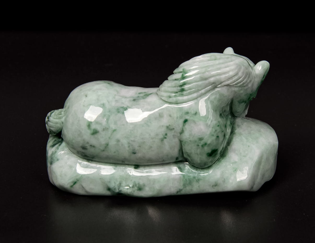 Jadeite Lying Horse Tea Pet 2.4" | SC0147