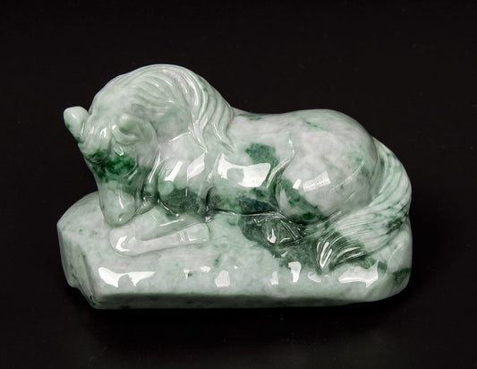 Jadeite Lying Horse Tea Pet 2.4" | SC0147