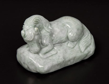 Jadeite Lying Horse Tea Pet 2.4" | SC0148