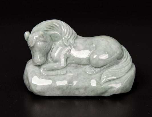 Jadeite Lying Horse Tea Pet 2.4" | SC0148