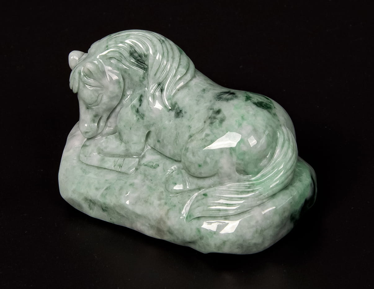 Jadeite Lying Horse Tea Pet 2.4" | SC0149