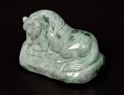 Jadeite Lying Horse Tea Pet 2.4" | SC0149