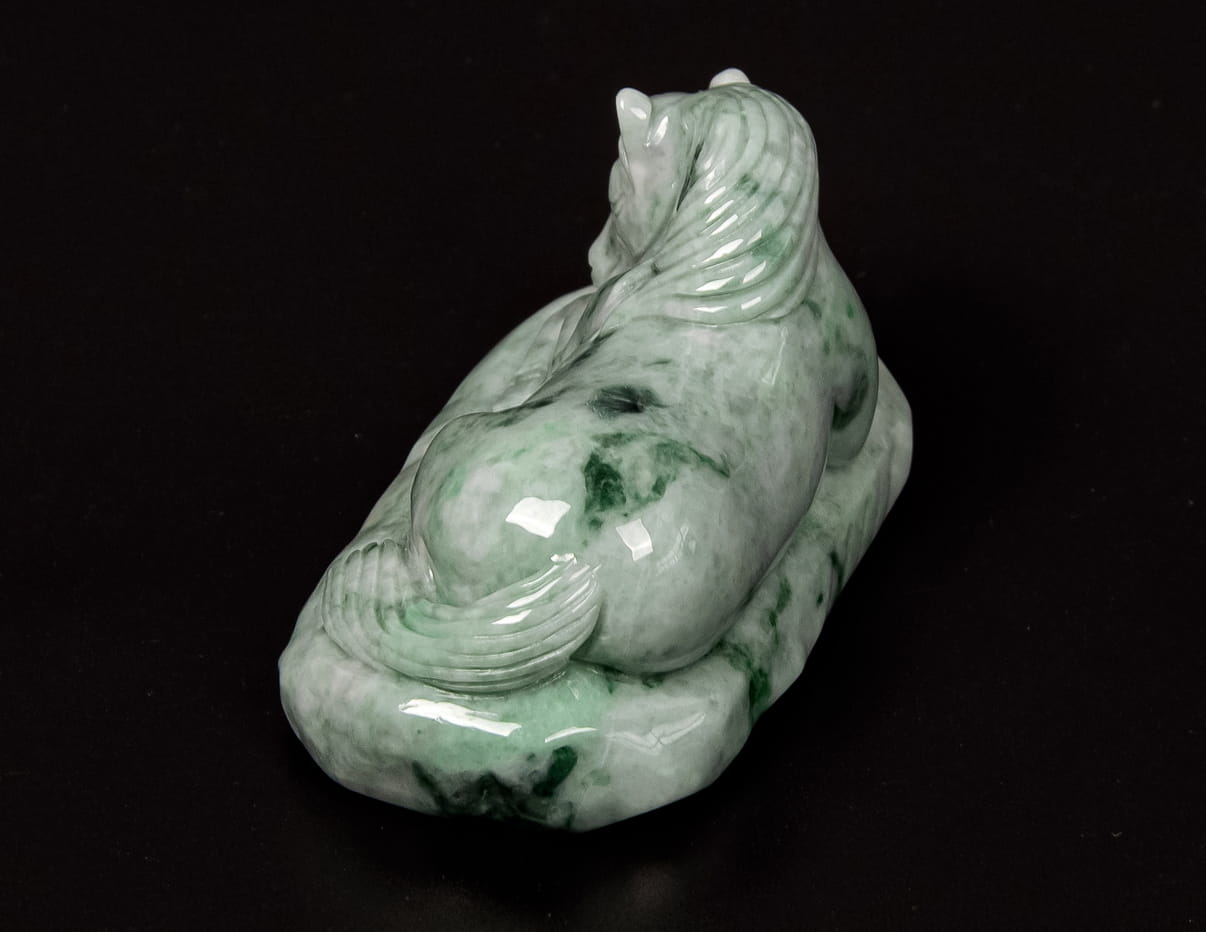 Jadeite Lying Horse Tea Pet 2.4" | SC0149