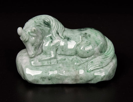 Jadeite Lying Horse Tea Pet 2.4" | SC0149