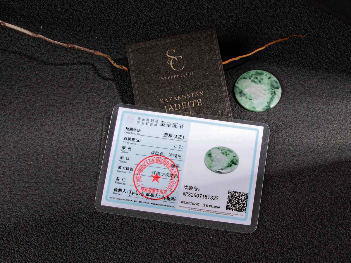 Jadeite Jade Sample Disk | SC0260