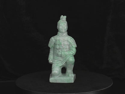 Jadeite Jade Terracotta Soldier 3.85" | SC0074