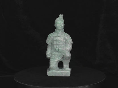Jadeite Jade Terracotta Soldier 3.85" | SC0144