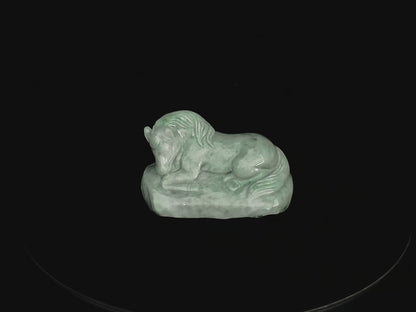 Jadeite Jade Lying Horse Tea Pet 2.4" | SC0145